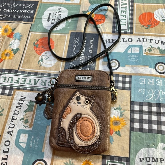 Chala Handbags - Chala Faux Leather Cat Cross Body Bag
